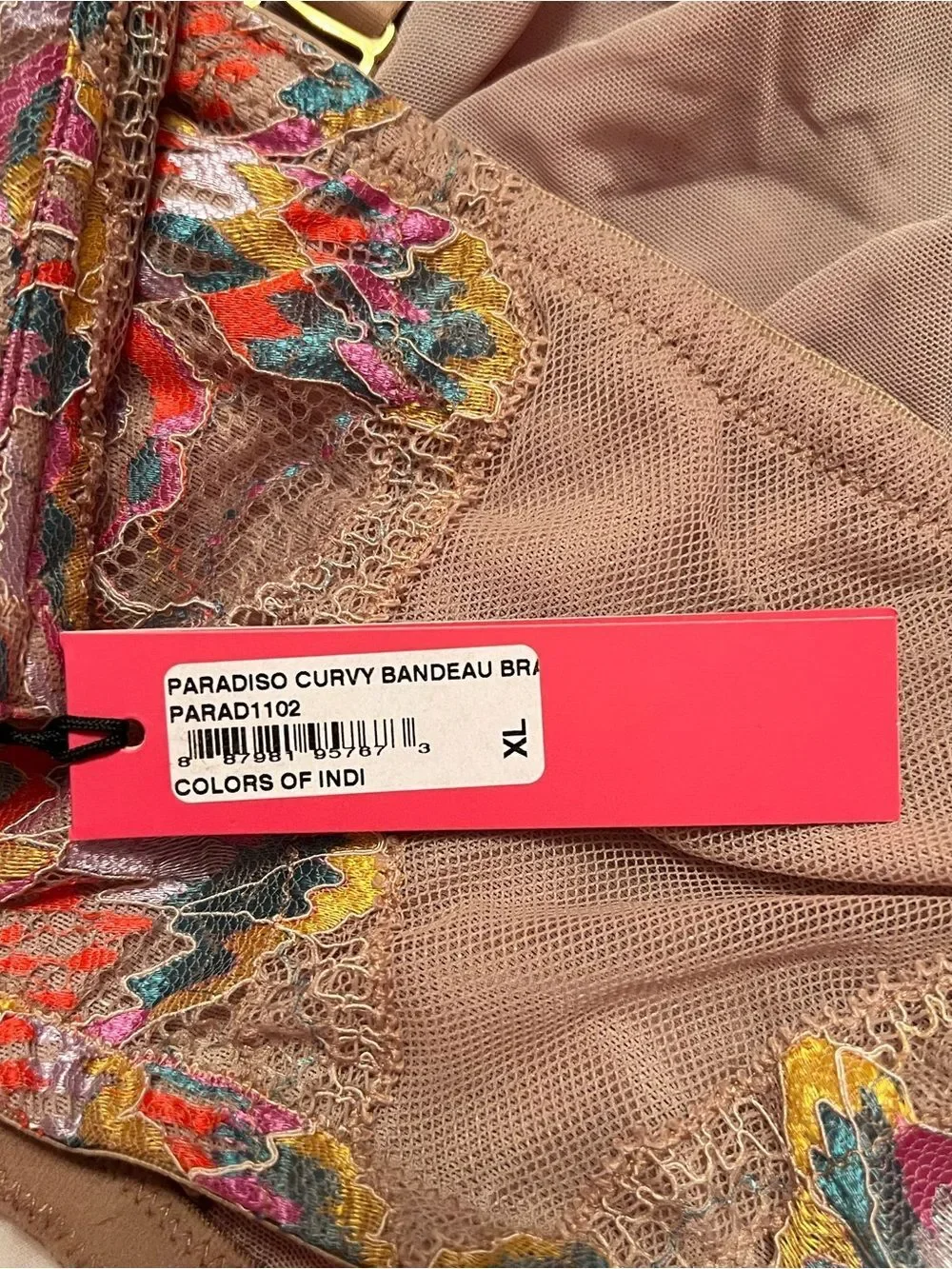 Cosabella Paradiso Curvy Bandeau Bra In Colors Of India Size XL